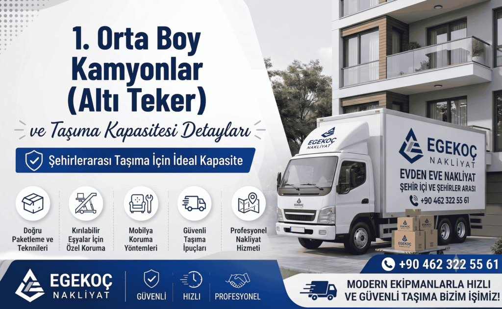 şehirler arası nakliyat orta boy kamyon