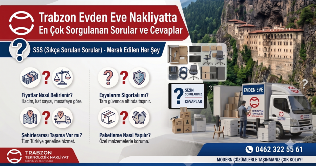 Trabzon Evden Eve Nakliyatta En Çok Sorgulanan Sorular ve Cevaplar